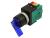 Click to view full size of image of ECS-SL Non-Illuminated Green Industrial Control Long-Lever Selector Switch, Round w/Red 24V AC/DC LED Lamp, 2-Position Spring Return from Right Type