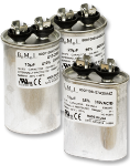 Click to view full size of image of 800P AC Motor Run Self-Healing, Metallized Polypropylene Film Capacitors - 10uF @ 370VAC - Tin-Plated Steel Oval Case