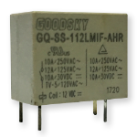 Click to view full size of image of GQ Series 1-Pole Reflow Solderable Relay, 10A, Class F, Glow Wire Category - IEC 60335-1 & 61810-1, Halogen, PCB Through-Hole Reflow Version, 3VDC