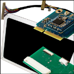 Click to view full size of image of Novasom Industries' Display 10.1in LVDS touch PCAP with Coverglass, Display LVDS 10.1in 1280x800, pcap touch with coverglass